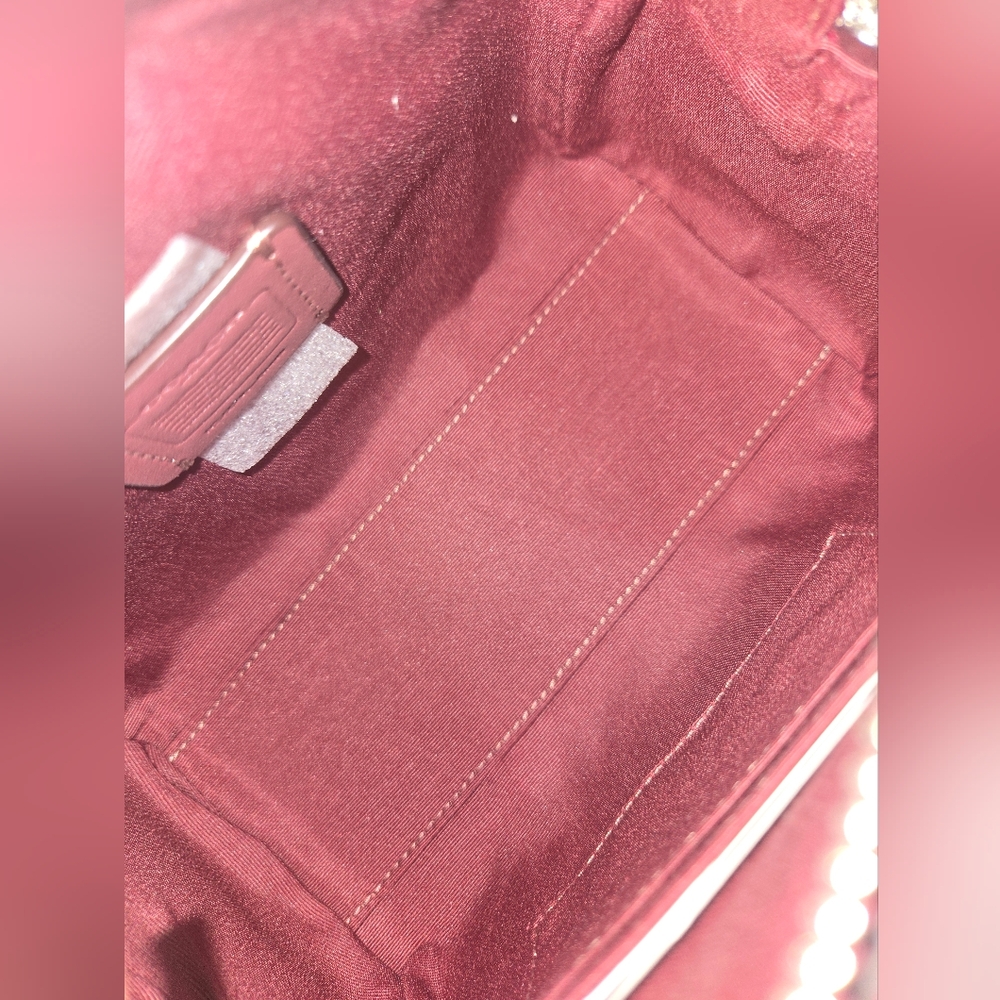 Coach Signature Brown and Pink Handbag - Picture 5 of 10